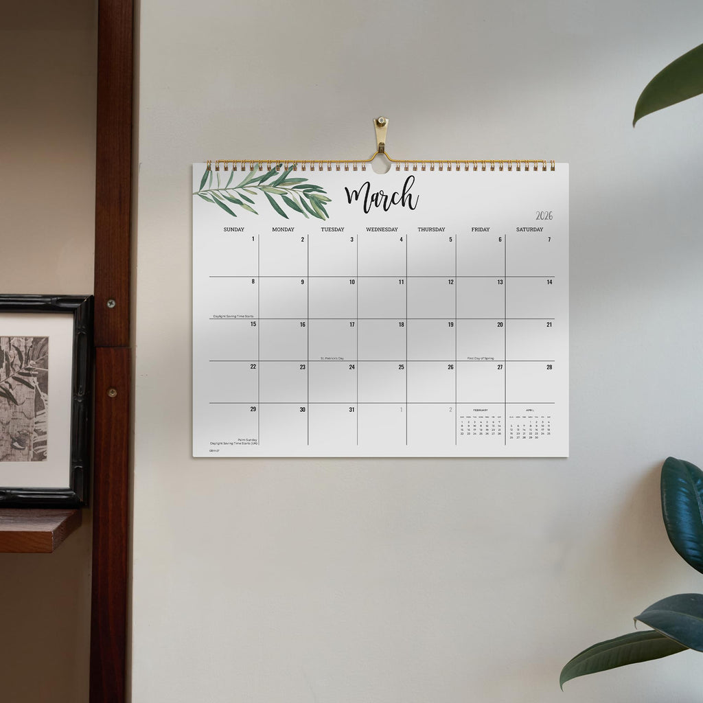 Cabbrix 2026 Wall Calendar, 18 Monthly Wall Calendar Runs from January 2026 to June 2027, Wirebound,15 x 12 Inches