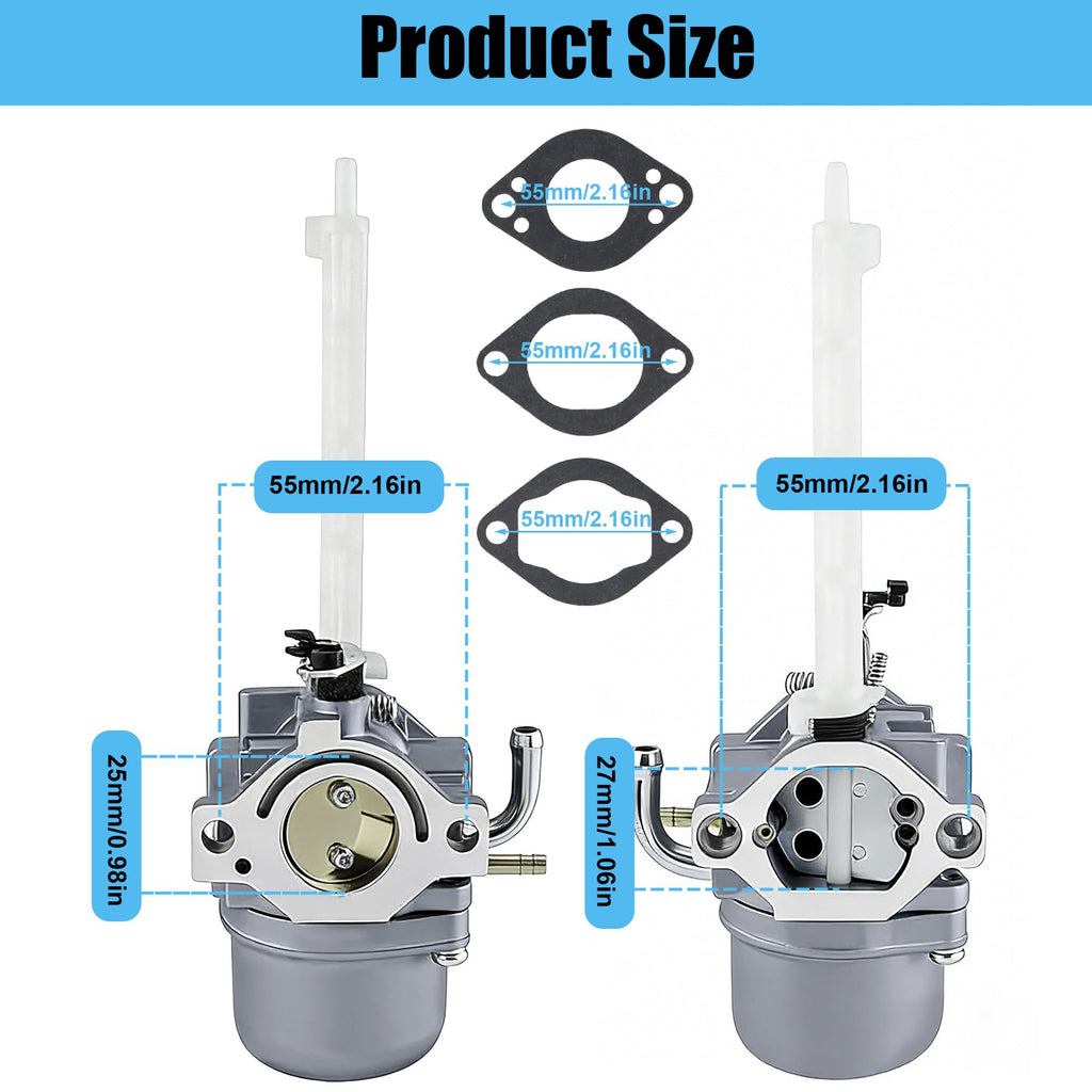Carburetor fit for Briggs & Stratton Snowblower Replaces # 796122 794593 793161 696737 Compatible 20A114 20A414 20M114 20M107 Engines