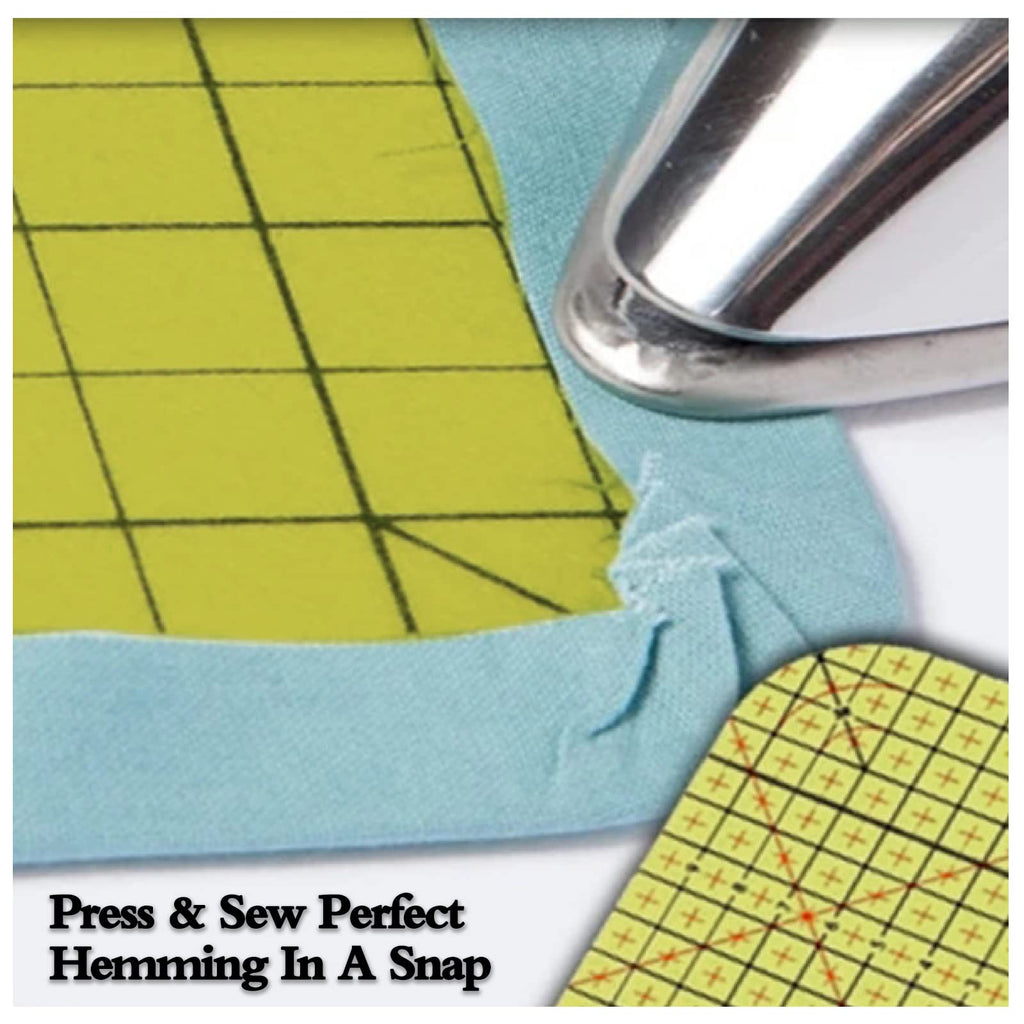 8 Pack Acrylic Quilting Ruler, Square Transparent Fabric Quilter Ruler with Double-Colored Grid Lines.Clear Sewing and Ironing Rulers for Precision Cutting and Easy Sewing