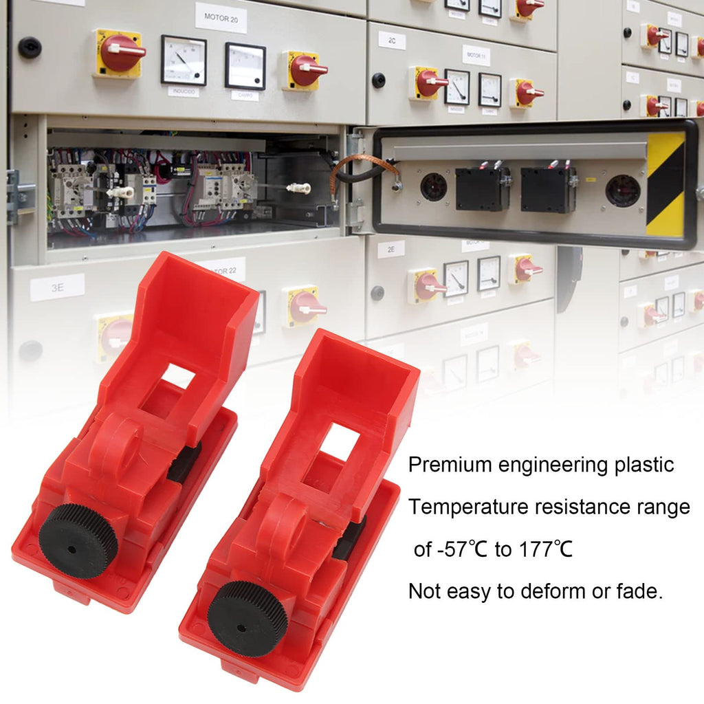 10PCS Circuit Breaker Lockout Device Clamp On Power Switch Lock Engineering Plastic Single Pole Breaker Lock Out Device for Less 16.5mm Handle
