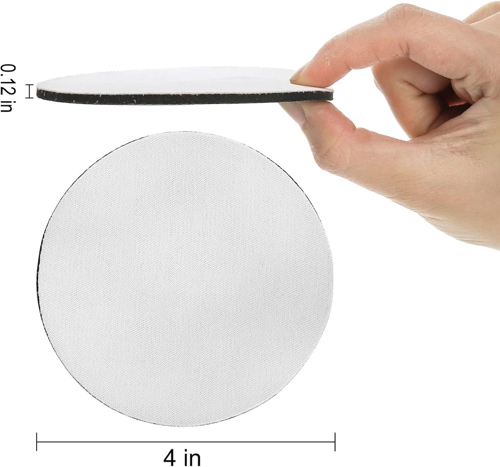 Okllen 60 Pcs Sublimation Coasters Blanks Bulk, 4 Inch Rubber Cup Mat Car Coasters Sublimation Blanks Set, Heat Press Cup Coasters Holder for Thermal Sublimation DIY Crafts
