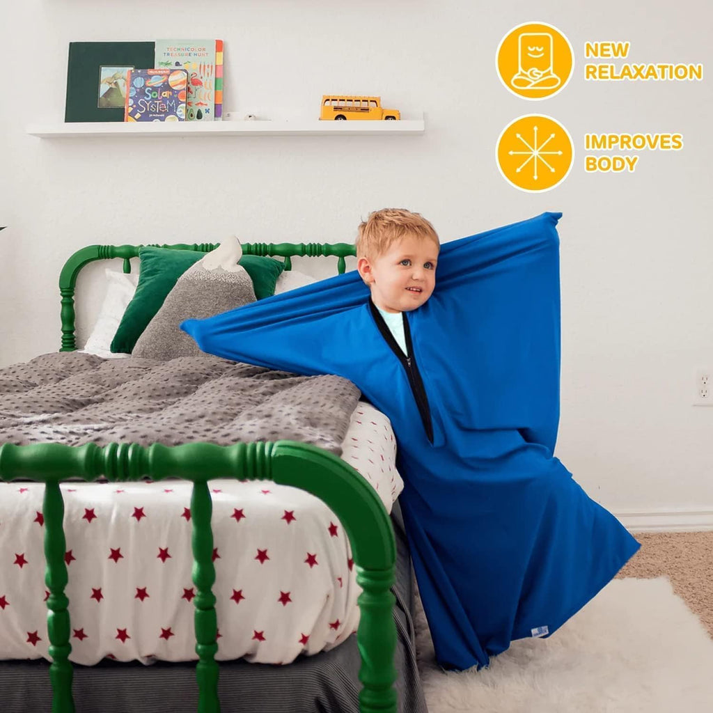 Sensory Body Socks for Autism,Helps Kids with ASD,Sensory Den Fidget Anxiety & Spatial Awareness Aids,to Relieve Stress,Self-Claming,Relaxing (Height 44-54 in)
