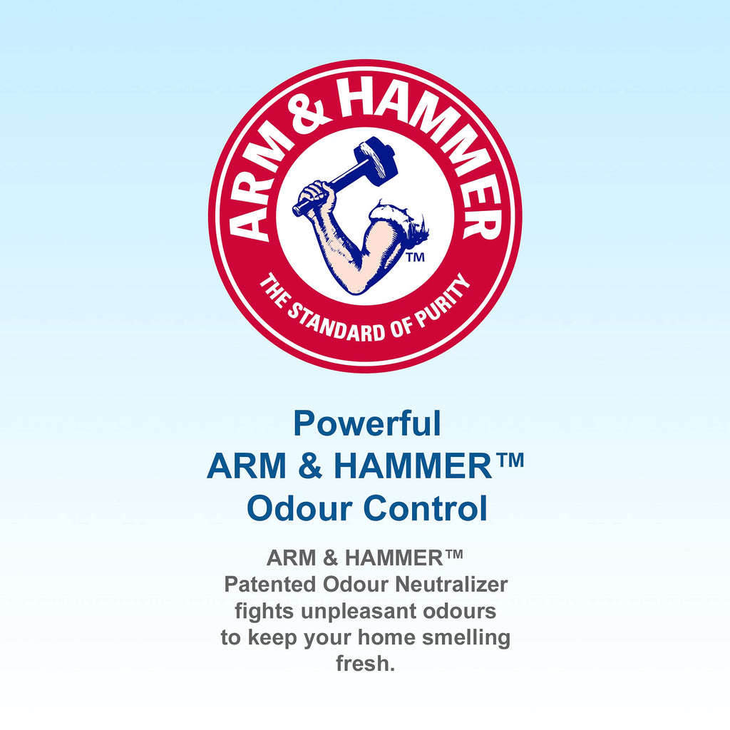 Hefty Garbage Bags, Ultra Strong Tall 50 Litres White, Drawstring, Arm & Hammer odour neutralizer, 120 Bags, Fits simplehuman code N