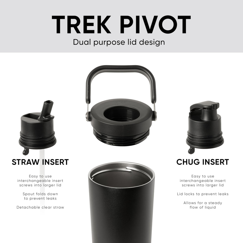 Simple Modern Trek Pivot | 40oz Flip Straw Tumbler with Handle | Water Bottle & Boot | Interchangeable Straw & Chug Lids | Insulated Stainless Steel Jug | Gym Sports Outdoors | Nantucket Tides