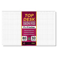 Large 17x11 Graph Paper Desk Pad 50 Sheets – Double-Sided 1/4" Quadrille Grid 80 GSM Ledger Paper | Professional Drafting & Engineering Pad for Architects, Designers, and Math Students