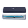 Pentel EnerGel Liquid Gel Retractable Rollerball Pen, Sky Blue Metal Barrel, Gift, Everyday Writing, Office Supplies, Black Ink, 0.7mm Medium Point, BL2007S-AE1, 1 Each Includes Gift Box