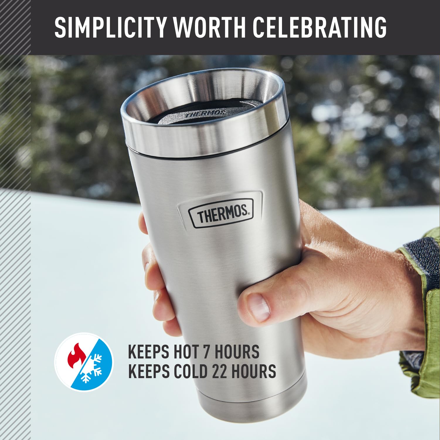 THERMOS, ICON Series, Stainless Steel Tumbler, Glacier, 470mL