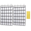 SAVERHO Classroom Pocket Chart，36 clear Hanging Pocket Organizer for Cell Phone and Calculator Holder，Door Hanging Organizer for Classroom with 36 Number Sticker(White-2pack)