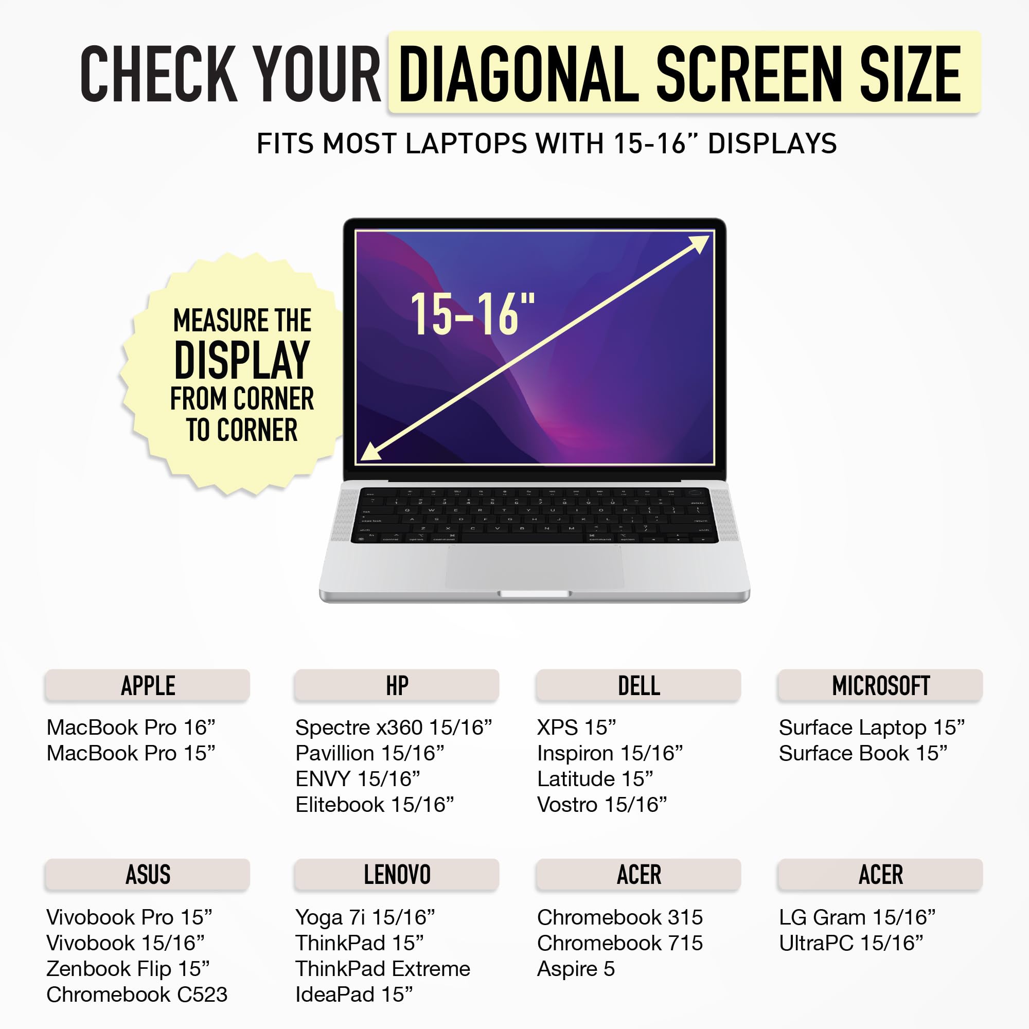 Vandel - The Original Puffy Laptop Sleeve 15-16 Inch Sleeve for Women and Men MacBook Pro 16 Inch Case, Cute Computer Sleeve 15.6 Inch HP Carrying Case Laptop Bag/Asus/Dell/HP Laptop Case 15.6 Cover