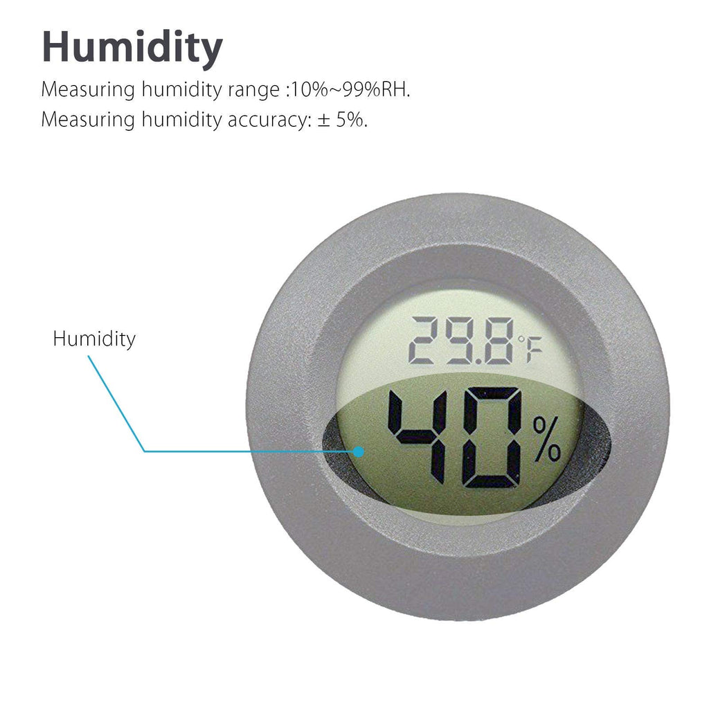 EEEkit 6-Pack Thermometer Hygrometer, Humidity Temperature Meter Gauge with LCD Monitor for Home Greenhouse Basement