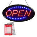 Open LED Sign,LED Business Open Sign Include Business Hours Sign Advertisement Board Electric Display Sign,18.9x9.84inch Two Modes Flashing&Steady Light for Business,Walls,Window,Shop,Bar,Hotel