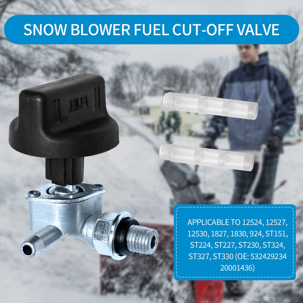 Fuel Shut Off Valve Compatible with Husqvarna/Ariens Snow Blower, Replaces # 532429234 20001436, Fit for 12524, 12527, 12530, 1827, 1830, 924, ST151, ST224, ST227, ST230, ST324, ST327, ST330