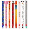 LEGAMI - Set of 8 Erasable Gel Pens with Thermosensitive Erase Ink, Range of ink colours & barrel designs, 0.7mm Tip, Ladybug, Monster, Tiger, Butterfly and Farmyard Designs