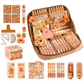 Capybara Pencil Case Stationery Set, Cute Large Capacity Pen Pouch Holds 120 Pens with 12-Layer Design, Complete Back to School Supplies Kit for Middle School Students, Accessories