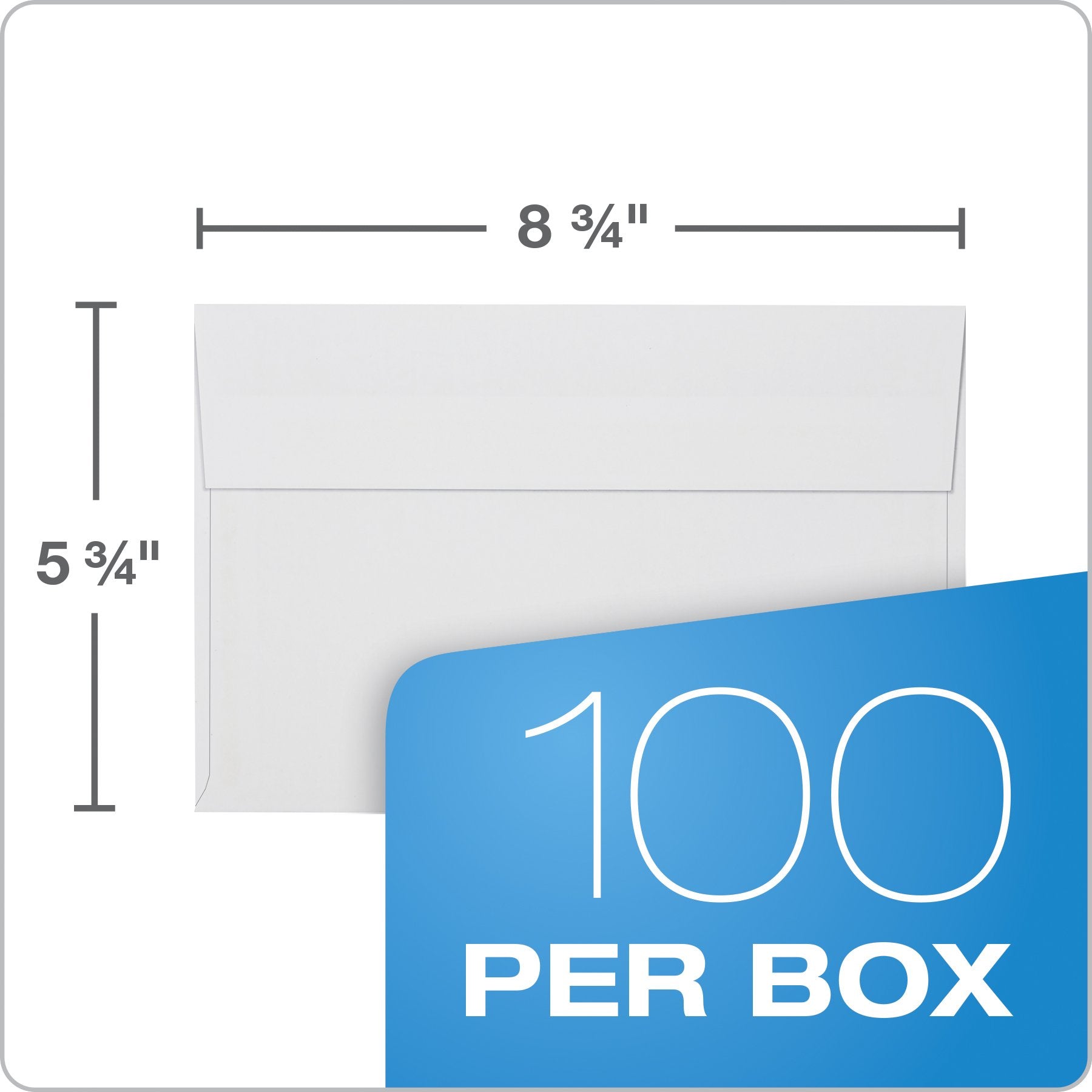 Quality Park Envelopes, A9 Half-Fold Invitation Envelopes, 5.75" x 8.75", White 24 lb Stock, Redi-Strip Self-Seal Closure, Printer Compatible, Ideal for Greeting Cards, Photos, Invitations, 100-Count