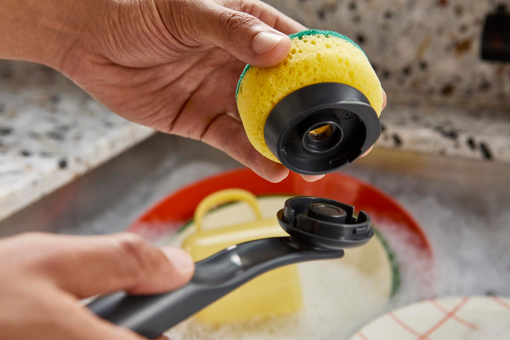Joseph Joseph SinkTech Kitchen Sponge Replacement Heads - Pack of 2, Non-Scratch Abrasive Pads, Pan Scraper