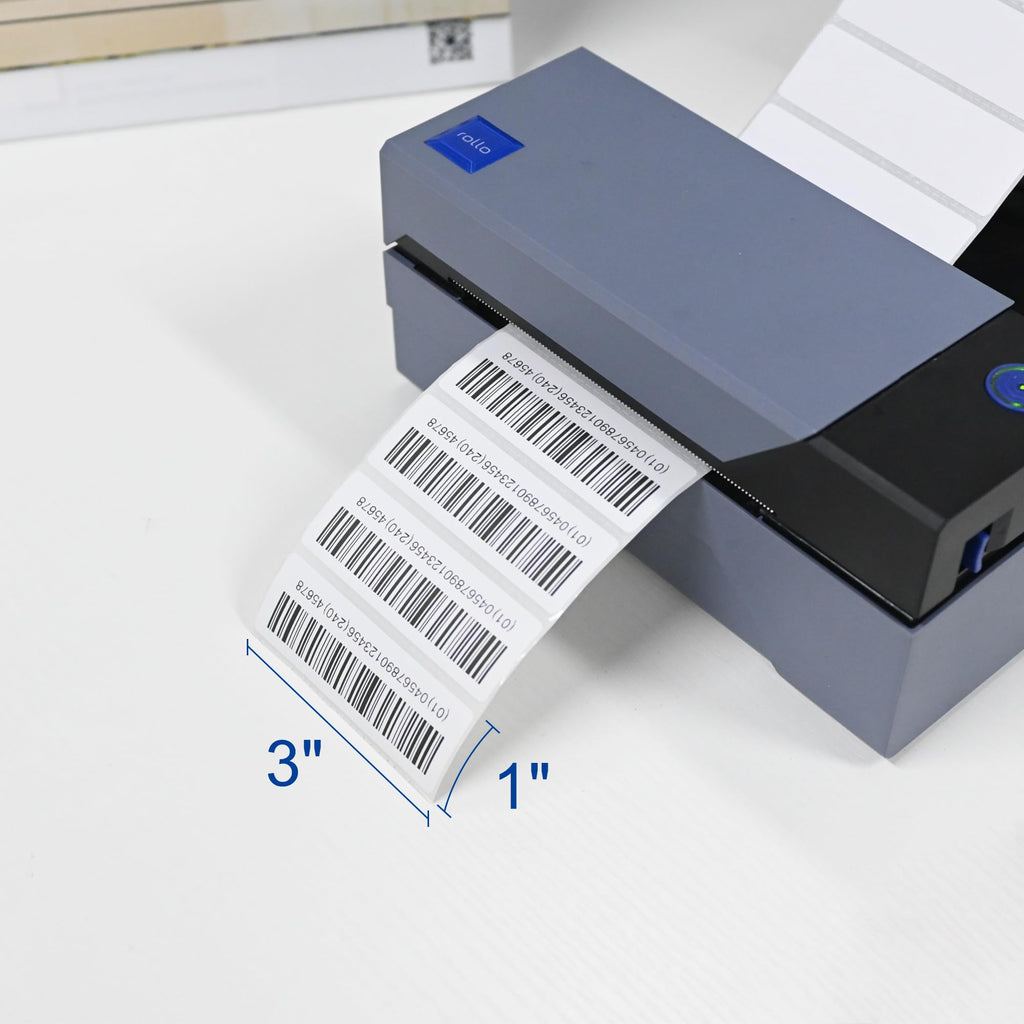 ESSENTIAL 3"x1" Direct Thermal Barcode Labels, Shipping Labels, Compatible with Arkscan & Zebra Label Printers, 1400 Labels of Roll (2 Rolls,2800 Labels)