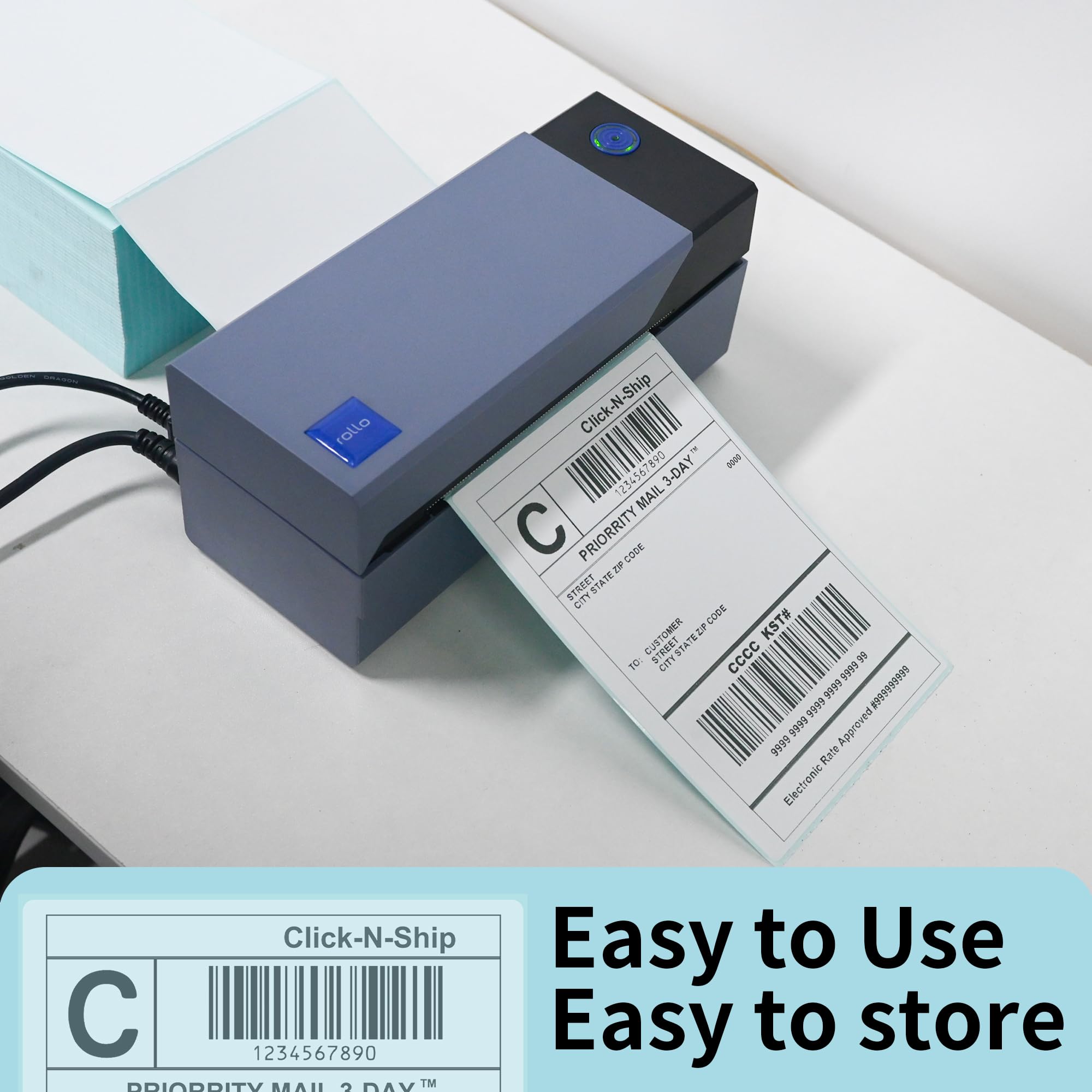 L LIKED 4x6 in Direct Thermal Labels, 1000 Pcs Fanfold Shipping Labels with Perforations, Thermal Printer Labels Compatible with Munbyn, Vretti, Rollo & Zebra Printer