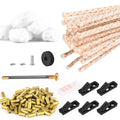 Universal Lighter Replacement Repair Kit Pack for Petrol Gas Fluid Lighter (Flint, Spring & Base Plate, Flint Wheel, Cotton, Wick and Felt Pad)