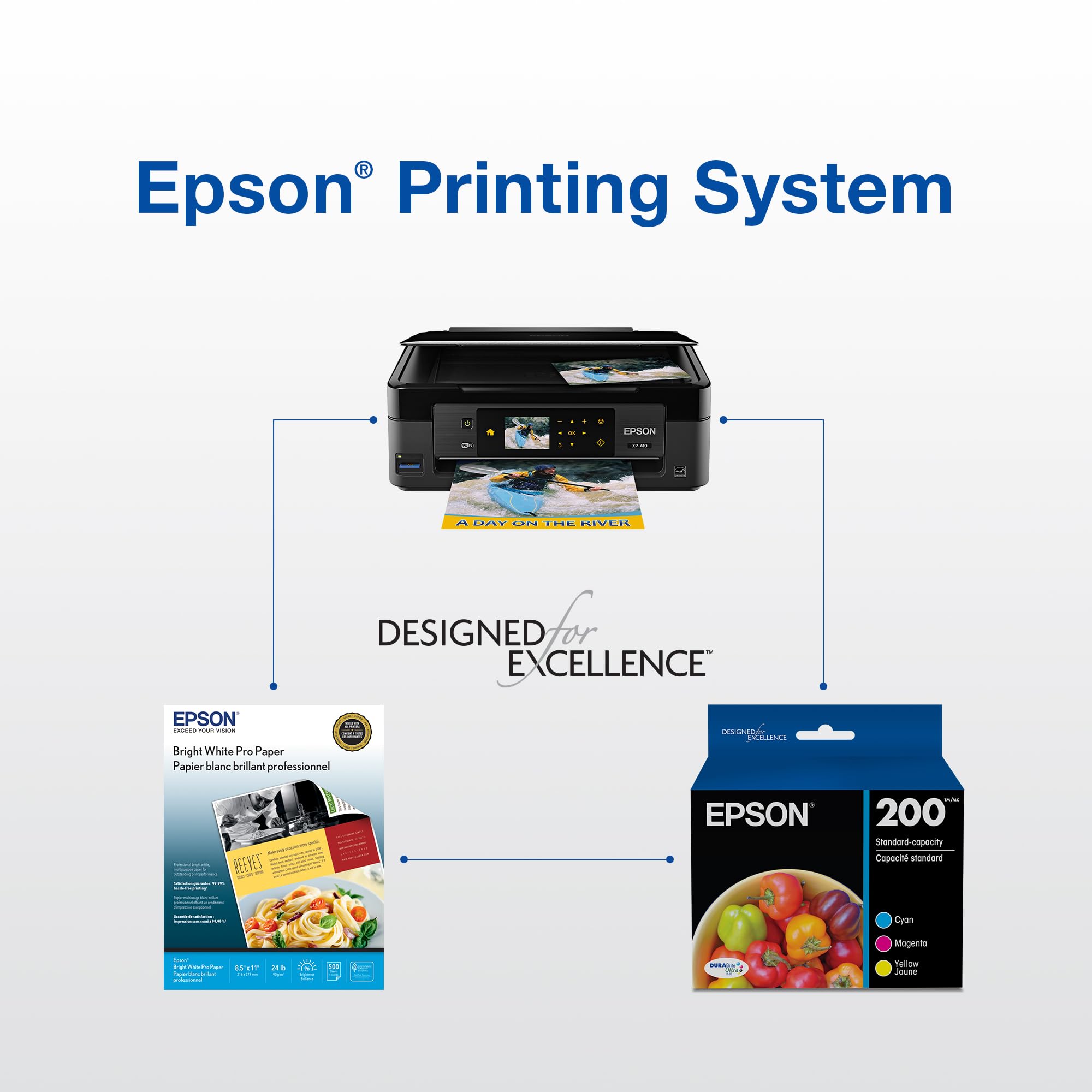 EPSON 200 DURABrite Ultra Ink Standard Capacity Black Cartridge (T200120-S) Works with WorkForce WF-2520, 2530, 2540, Expression XP-200, 300, 310, 400, 410