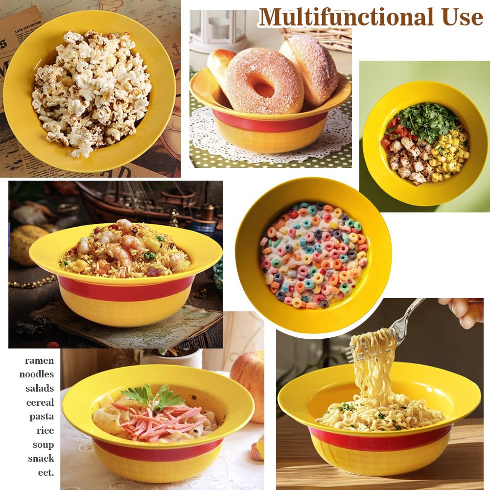 5-in-1 Gift Set - Straw Hat Shaped Ceramic Bowl with Stainless Steel Utensils - Novelty Ramen Bowl for Noodles, Salad, Cereal - Unique Japanese Style Bowl Decor Gift for Anime Lovers