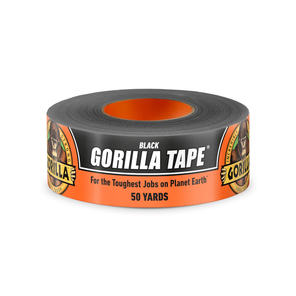 Gorilla Tape, Duct Tape, Utility Tape, Triple Layer Strength, Indoor & Outdoor, Weather Resistant Shell, 1.88 in x 50 yd, Black, (Pack of 1)