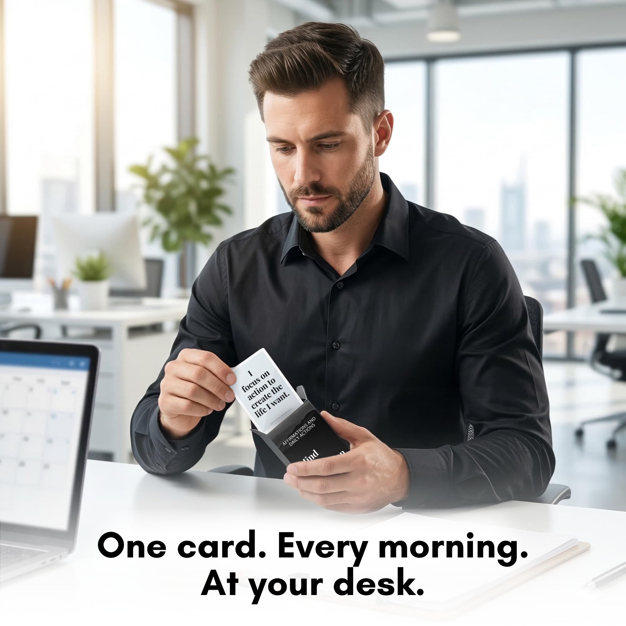 Mind Of A Champion - Motivational Cards for Men Affirmations and Action Steps to Turn Dreams into Reality - For Productivity, Personal Development, Self Care, Mindfulness, Affirmation Cards for Men