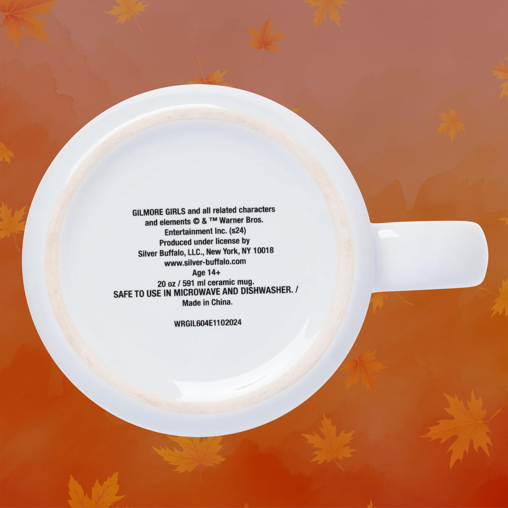 Silver Buffalo Gilmore Girls Luke's Featuring Iconic Stars Hollow Locations Ceramic Camper Mug, 20 Ounces