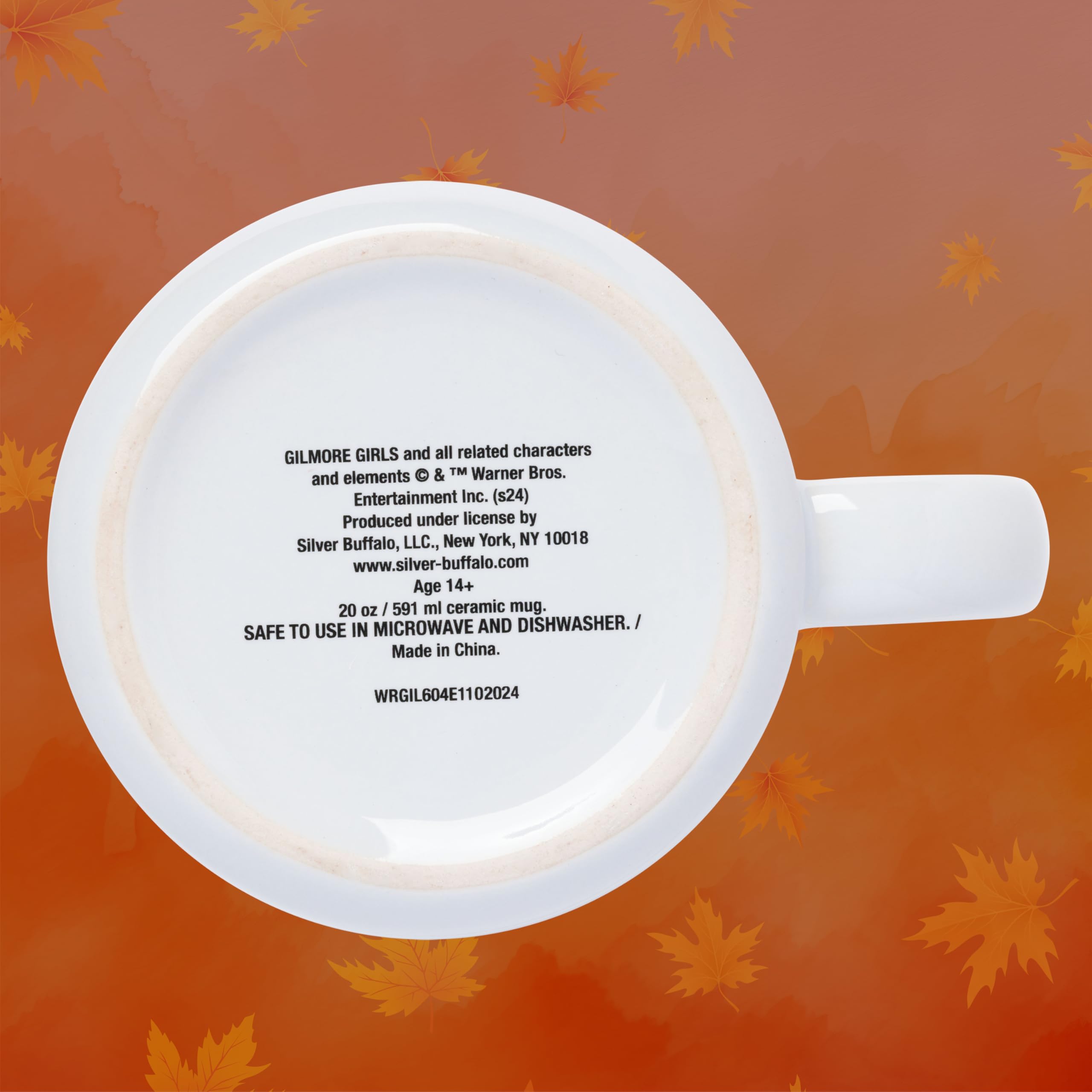 Silver Buffalo Gilmore Girls Luke's Featuring Iconic Stars Hollow Locations Ceramic Camper Mug, 20 Ounces