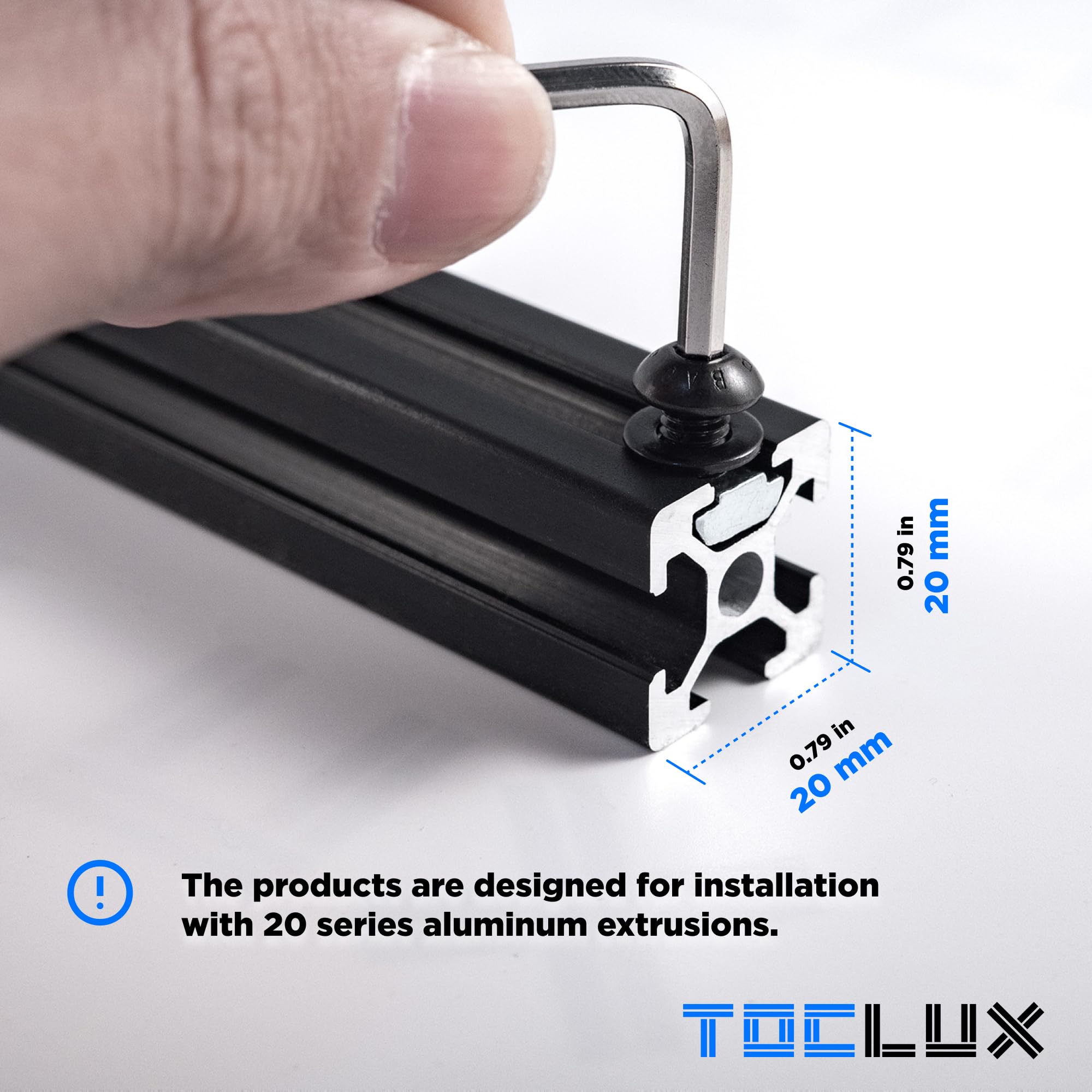 200pcs 2020 Series M5 T Nut and Black Screw Kit – Sliding & Drop-in T-Nuts, M5x8 & 10mm Black Screws, Washers, Hex Wrench – for 6mm T-Slot Aluminum Extrusion Accessories Extruded Aluminum Hardware