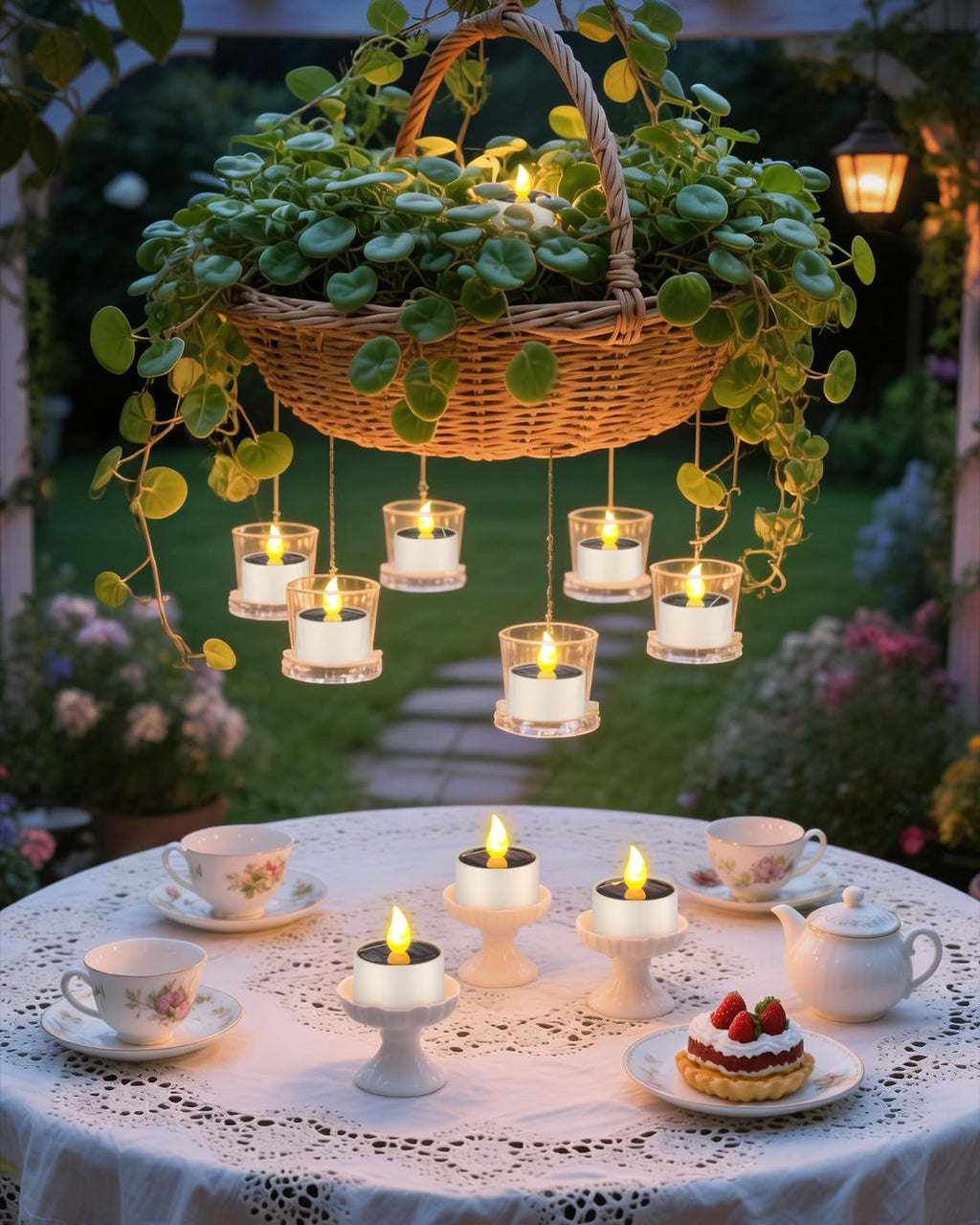 SoulBay 6pcs Solar Power Tea Lights Outdoor Candle Flameless Flicker IP65 Waterproof Rechargeable LED Candles with Dusk to Dawn Sensor for Lantern Garden Camping Party Home Decorations, 2.3" x 2"