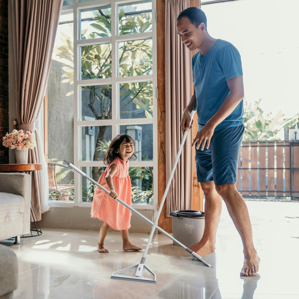 Magic Broom,Magic Scrub Broom Squeegee, Multifunction Magic Scraper with Extension Iron Pipe Spraying Poles More Durable Water and Dust Remover Flex Silicone