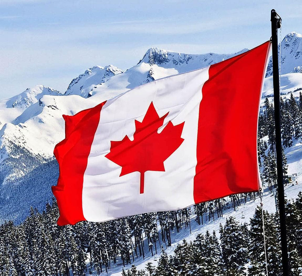 Canada Flag, 3X6 Ft Premium Canadian Flags - Embroidered Maple Leaf & 220D Heavy Duty Durable Oxford Nylon Canadian National Flag Drapeau for Outdoor Indoor Home Garden Yard Decor