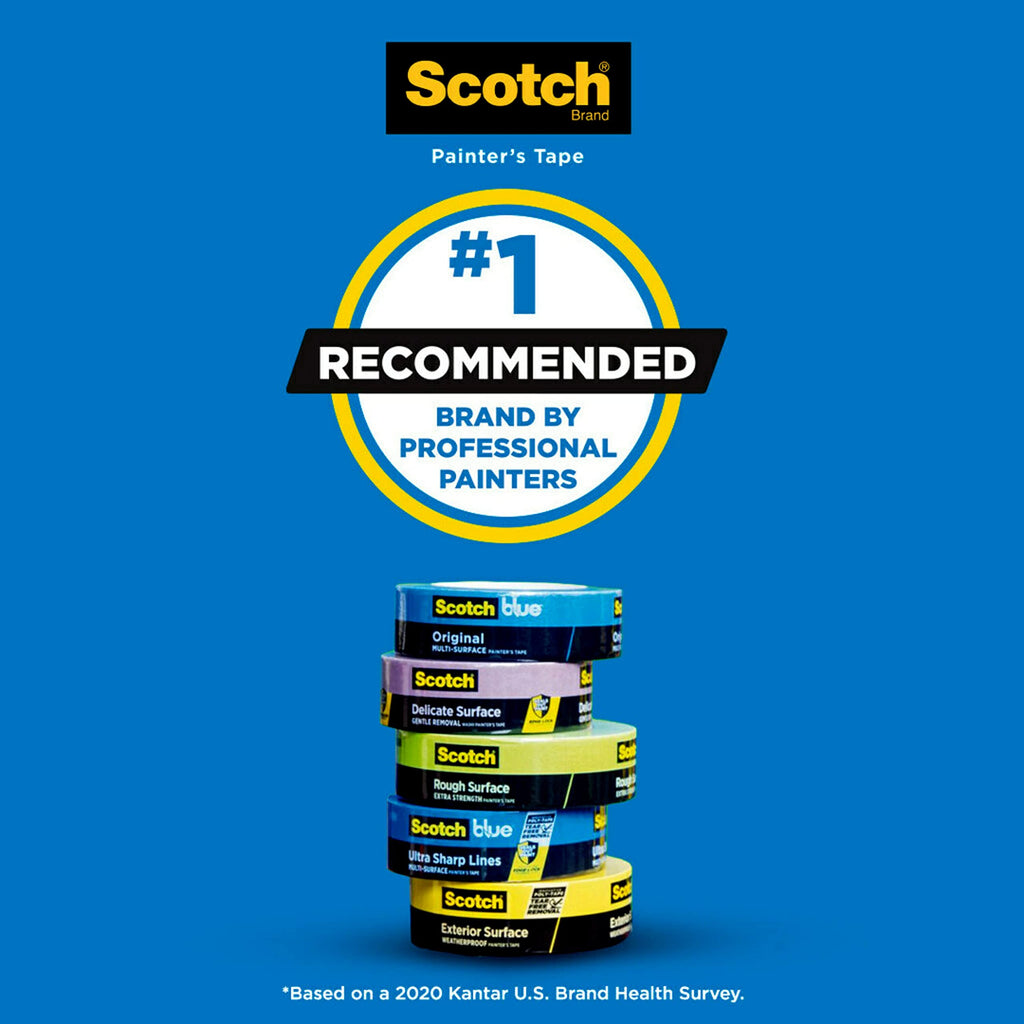 Scotch Painter's Tape 2093-36AC3 Sharp Lines Painter’s Tape, 1.41" Width, Blue