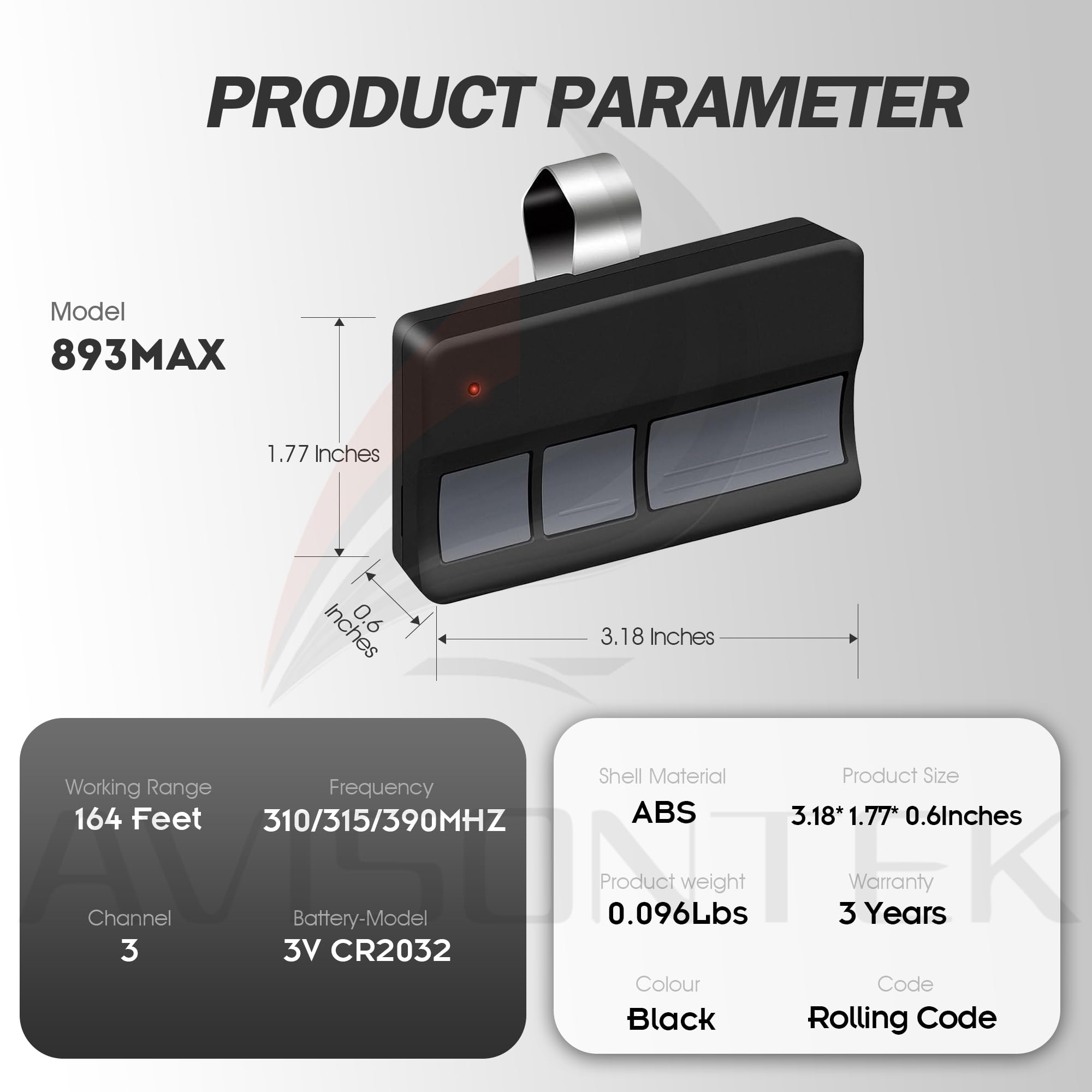 2 for LiftMaster Chamberlain Craftsman Garage Door Remote 371LM 373LM 971LM 973LM Universal【3 Year Warranty】