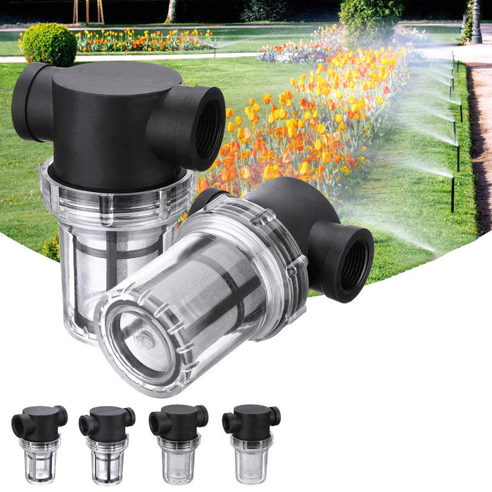 Denpetec 1Pcs Garden Pond 1 inch Inline Mesh Strainer Water Pump Filter Irrigation High Flow Pipeline Filter Garden Interface Strainer(Size:80 mesh)