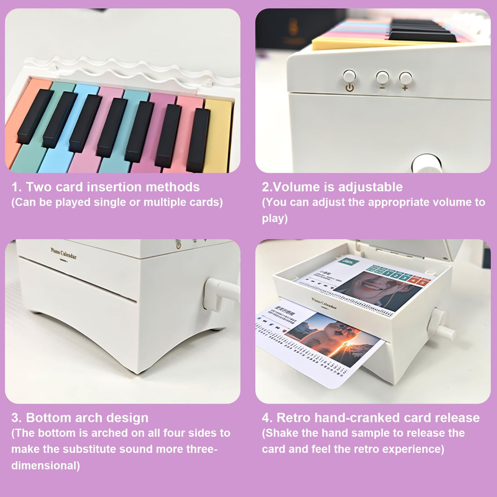Piano Calendar 2026 Desk Calendar, Playable Piano Desk Calendar 2026, Swift Mini Piano Calendar With 52 Weeks of Music Sheets, Mini Piano Calendar 27 Cards Gifts for T Swift Fans Home Decor - White