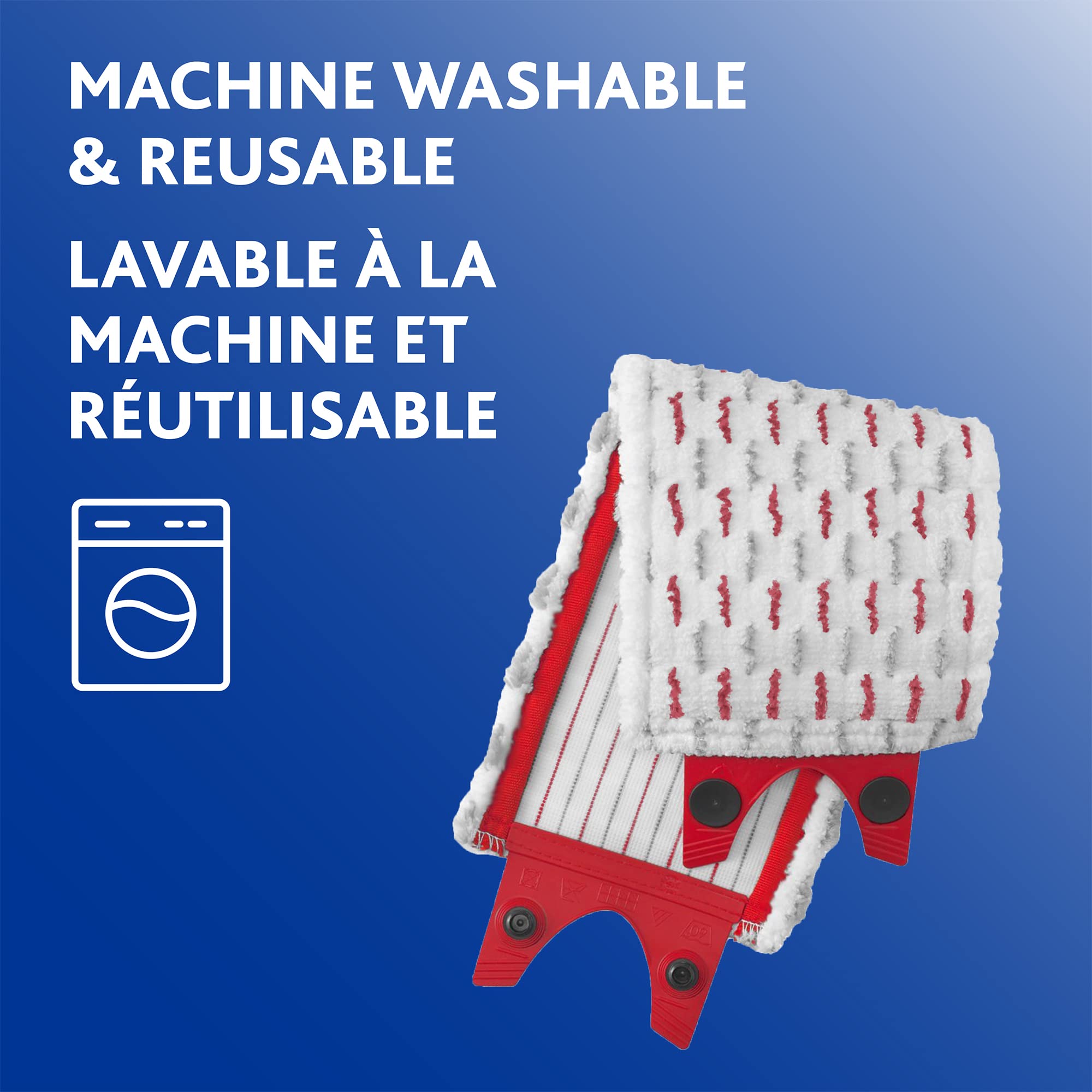 Vileda UltraMax Flat Mop with Multi-Piece Handle | Perfect Mop for Walls and Ceilings | Machine-Washable Mop Head