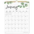 Cabbrix 2026 Yearly Monthly Wall Calendar, Runs from January 2026 to June 2027,15 x 12 Inches, Wirebound, Ruled Blocks, Greenery for Plan and Schedule in Home and School