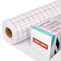 Lya Vinyl Transfer Tape for Vinyl - 12”x50FT Roll with Red Grid Medium Tack Vinyl Transfer Tape for Silhouette Cameo, Permanent Vinyl for Decals, Mugs, Walls, Windows