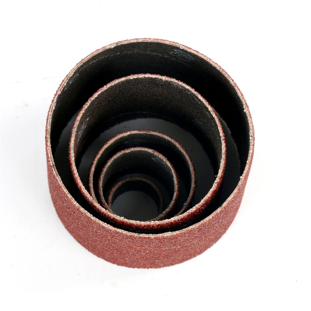 8MILELAKE 25 Pc Sanding Round Drum Set for Woodworking Drill Press Sander Sleeves Tool