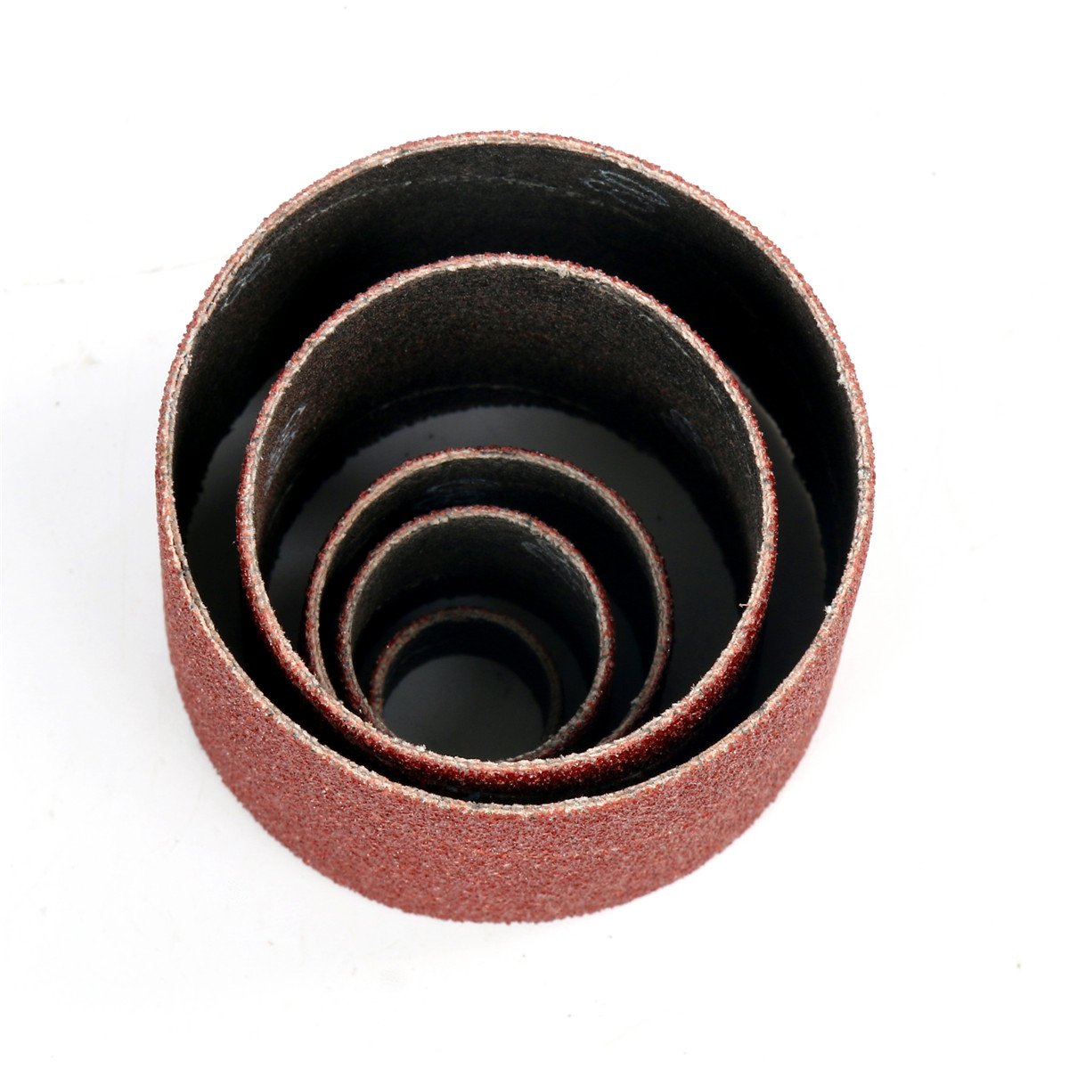 8MILELAKE 25 Pc Sanding Round Drum Set for Woodworking Drill Press Sander Sleeves Tool