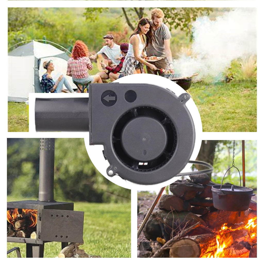 Wathai BBQ Air Mover Blower Fan 12V 97mm x 33mm,Variable Speed Centrifugal Fan with 110V - 240V AC Plug for Camping Quick Charcoal Starter,Outdoor Cooking,Fireplace,Bellows,Wood Stove or Drying Boots