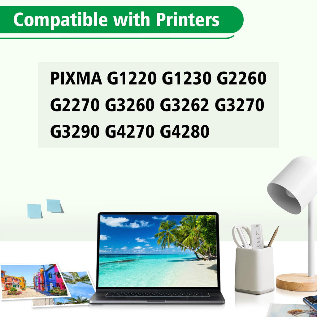 GI-21 Ink for G3270 G3260 G3290 GI21 Ink Refill Bottles Kit Compatible with Canon PIXMA G3270 G1230 G1220 G2260 G2270 G3260 G3262 G3290 G4270 G4280 Inkjet Printer (5-Pack,2 * 135ml BK 70ml C/M/Y)
