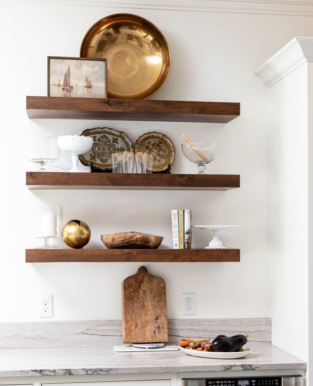 LEOPO 12 Pack-6 inch Floating Shelf Bracket, Hidden Brackets for Wood Shelf
