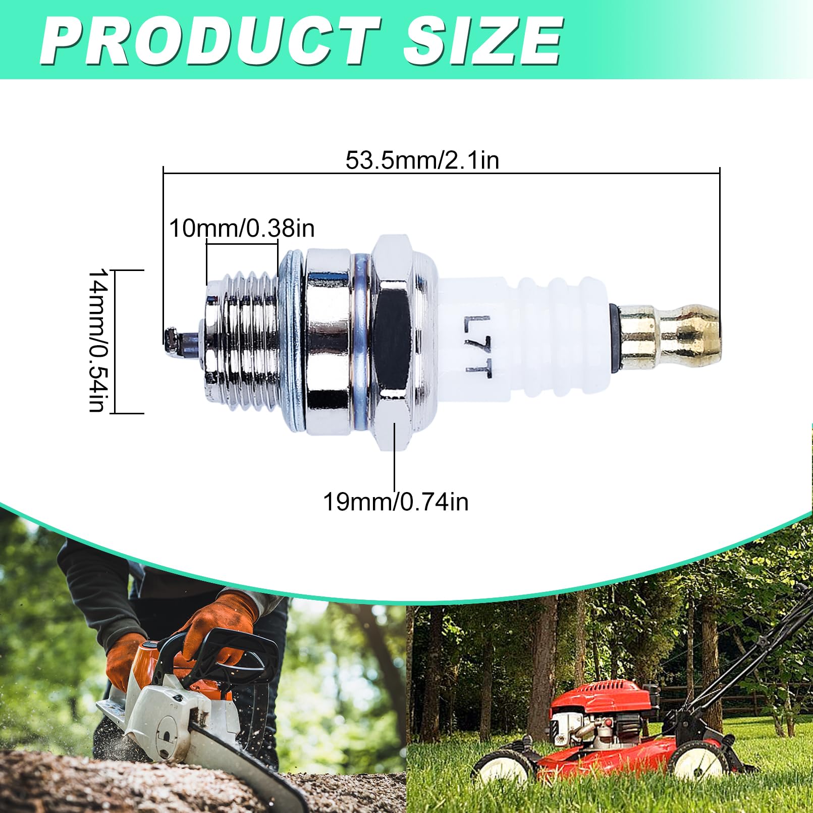 L7T Spark Plug for NGK BPMR7A - 10 Pack Sparkplugs for Champion CJ8 RCJ6Y RCJ7Y & More 2-Stroke Engine, Adofol Spark Plugs for Stihl 017 018 MS170 MS180 MS290 MS310 MS390 029 039 Chainsaw