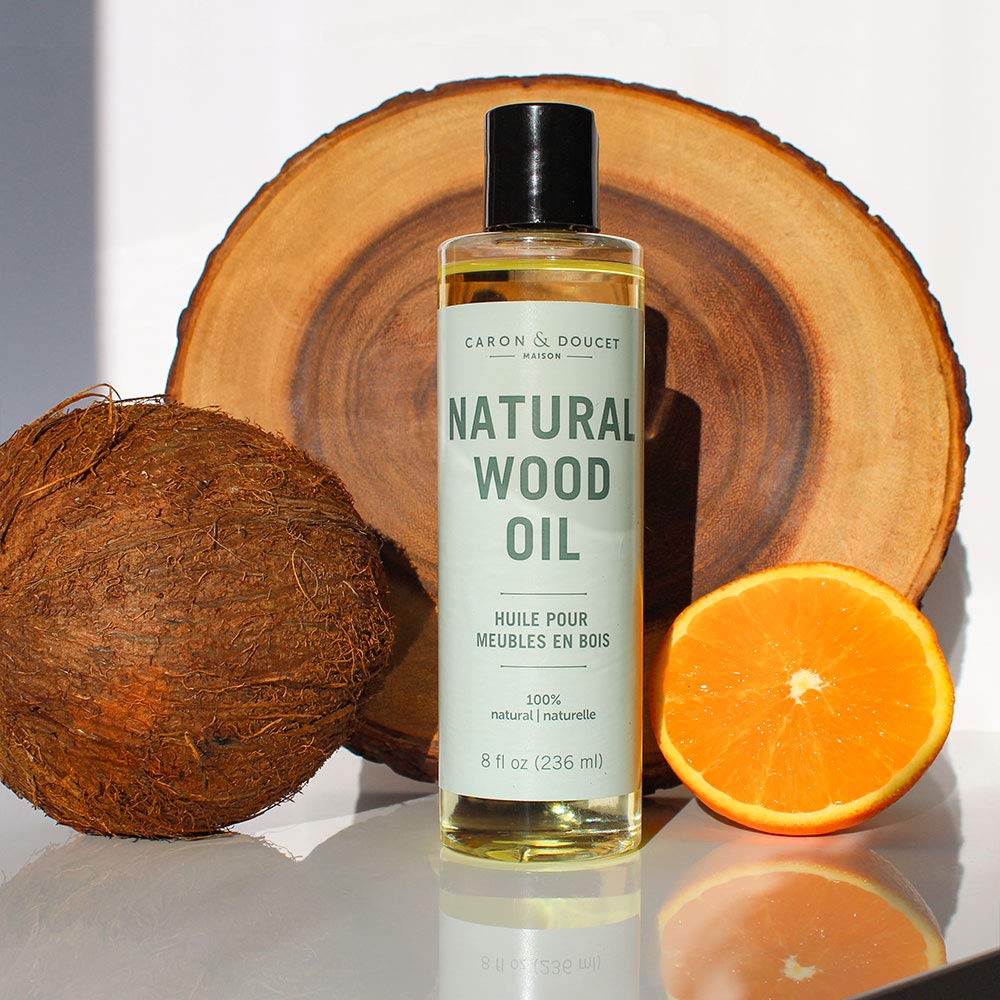 Caron & Doucet - Natural Wood Conditioning Oil - 100% Plant Based Wood Conditioning and Polishing Oil - Orange Scented - Suitable for Natural Furniture. (236 ml (Pack of 1))