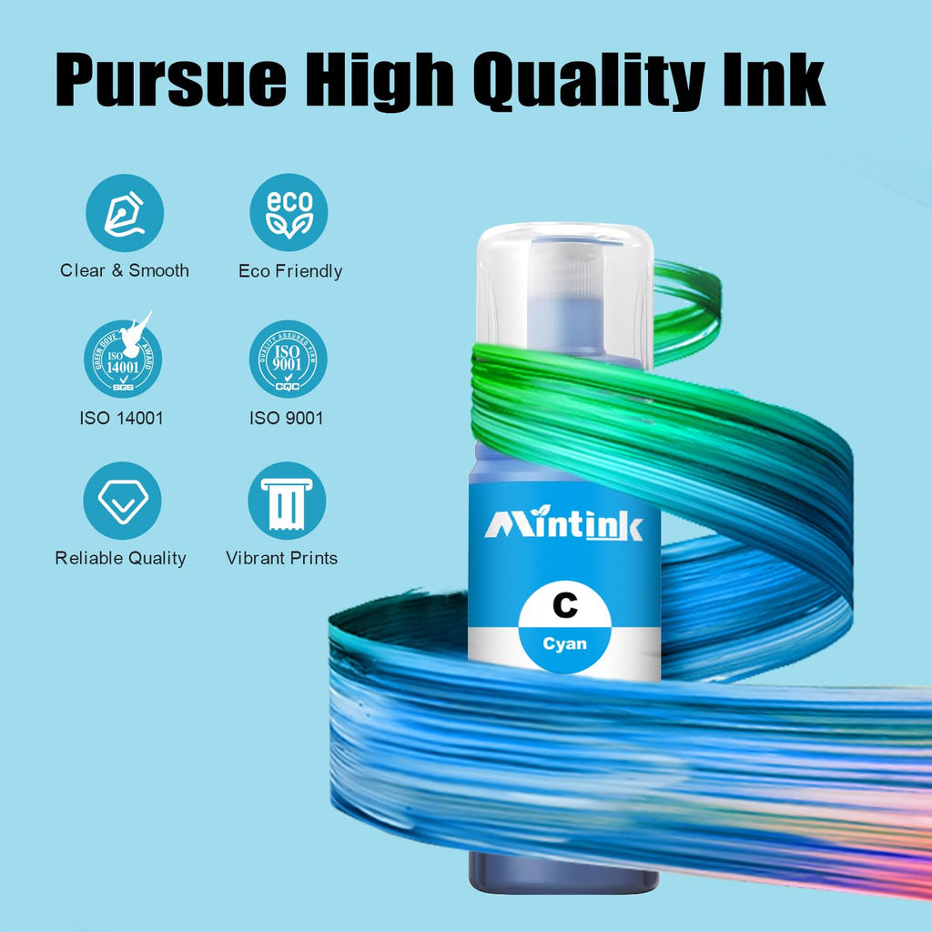 522 Ink Replacement for Epson 522 Ink Refill Bottles Work for Ecotank ET-2800 ET-2720 ET-2803 ET-2400 ET-4800 ET-2720 ET-4700 ET-2840 ET-4810 Printer