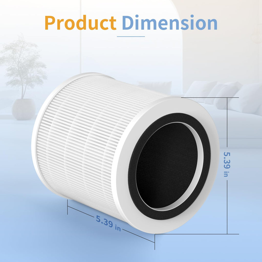 SAKEGDY H7126 Filter Replacement, Compatible with GoveeLife H7126 Mini Air Purifier, 3-in-1 Filtration H13 True HEPA Filter, 2 Pack.