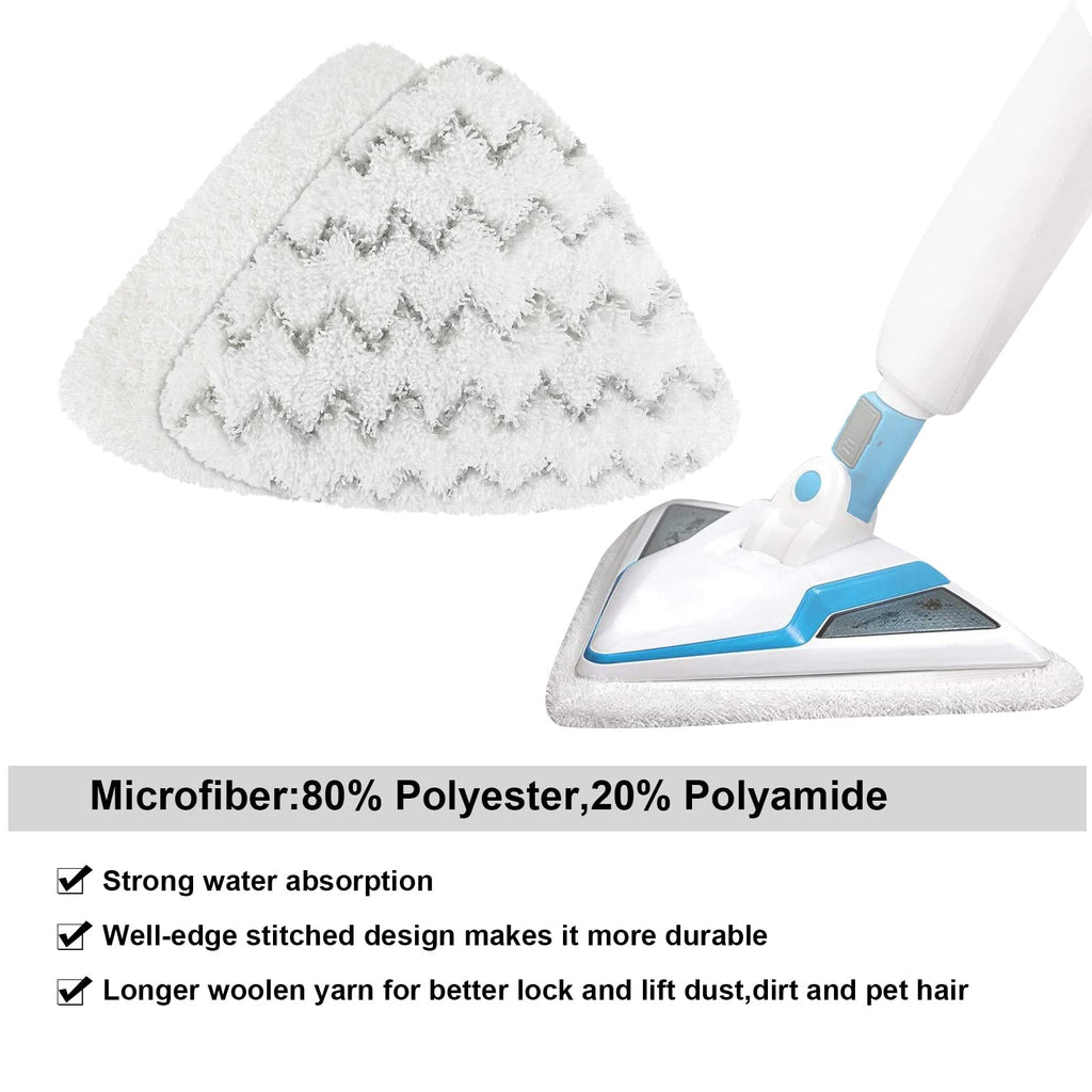 Steam Mop Pads Compatible with Bissell PowerEdge and PowerForce Lift Off 2-in-1 Series 2078 20781 2165 20781 2814C Steam Mop Cleaner Replacement Mop Cloth (2 Soft + 2 Scrubby)